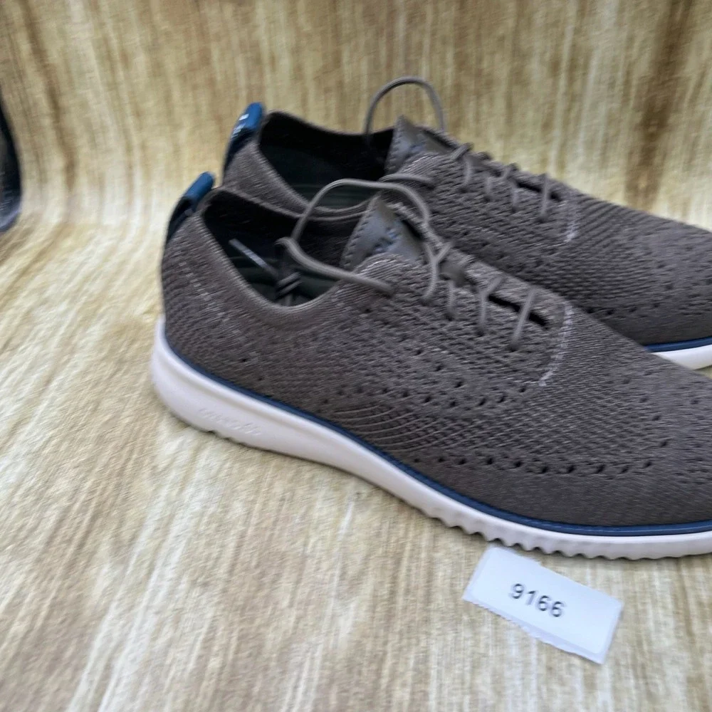 Cole Haan 2.Zerogrand Stitchlite Oxford Men's‎ Size 8M Brown Knit Wingtip C38267